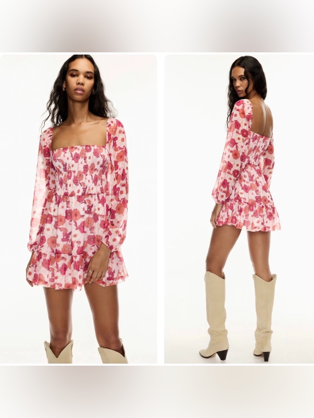 Aritzia Wilfred Floral Tempest Mini Dress Size Small Women’s